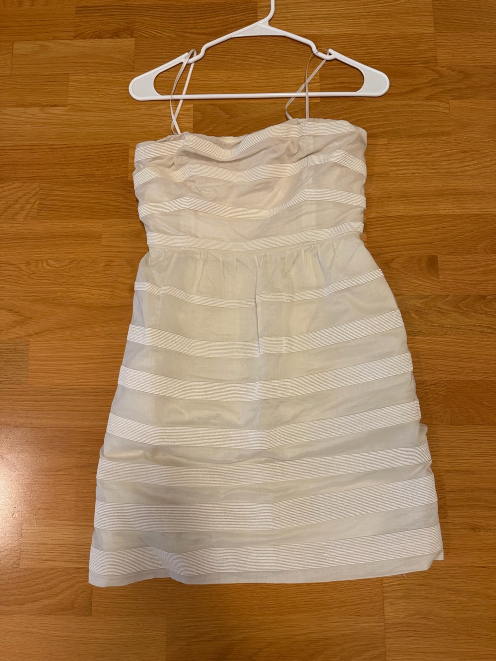 J.Crew Vintage Ginny Strapless Dress Ivory Sz 4
